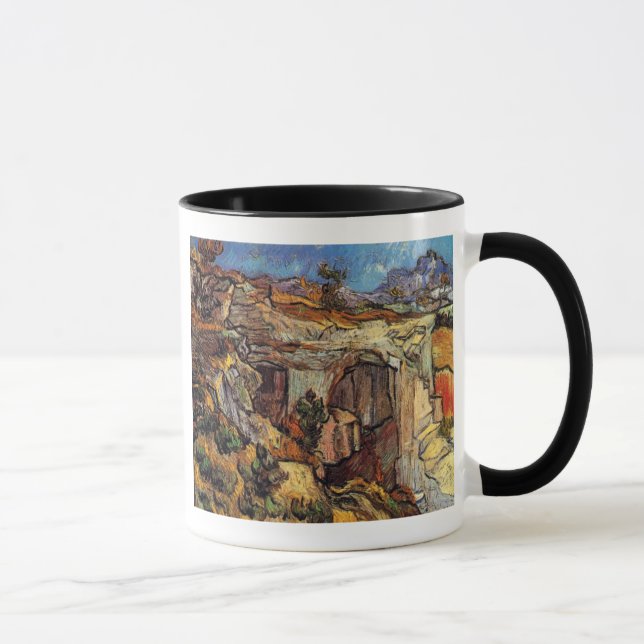 Vincent Van Gogh - Ingång till ett stenbrott Konst Mugg (Höger)