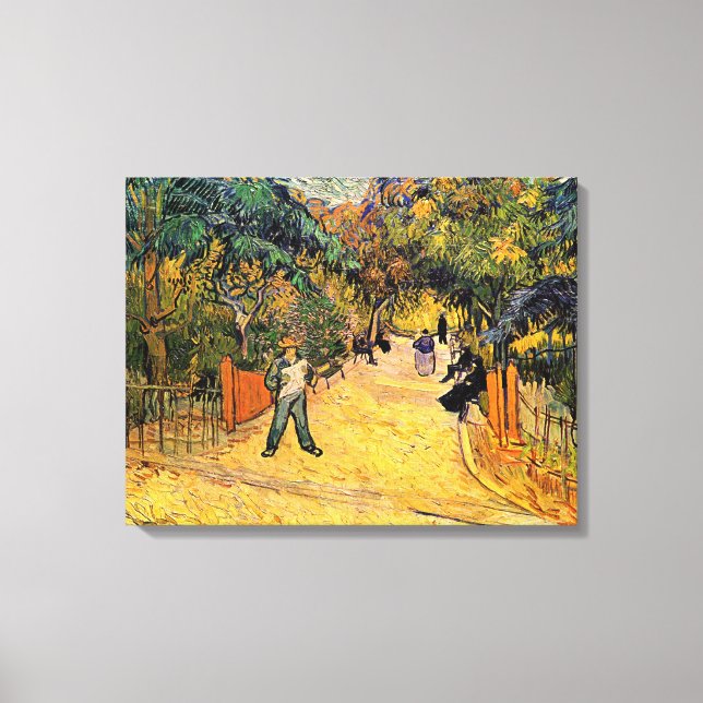 Vincent van Gogh - Ingång till offentlig park, Arl Canvastryck (Framsida)