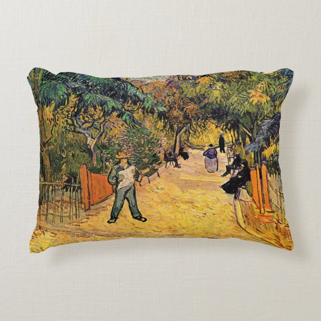Vincent van Gogh - Ingång till offentlig park, Arl Prydnadskudde (Framsidan)