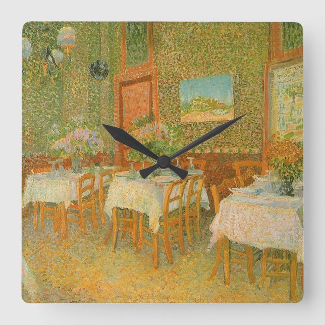 Vincent van Gogh - Insida i en restaurant Fyrkantig Klocka (Framsida)