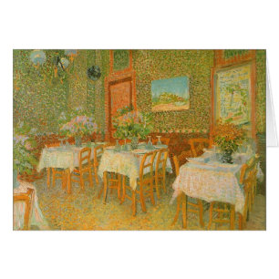 Vincent van Gogh - Insida i en restaurant Hälsningskort