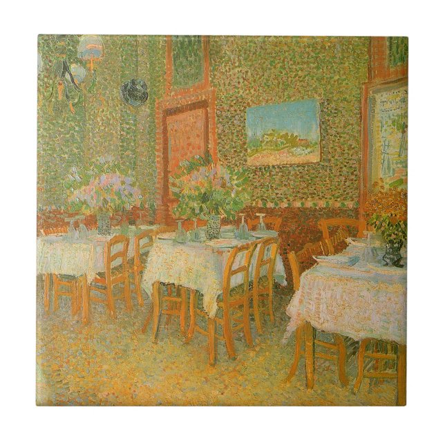 Vincent van Gogh - Insida i en restaurant Kakelplatta (Framsidan)