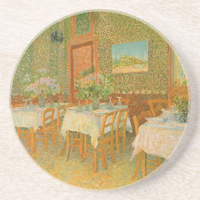Vincent van Gogh - Insida i en restaurant Underlägg (Framsidan)