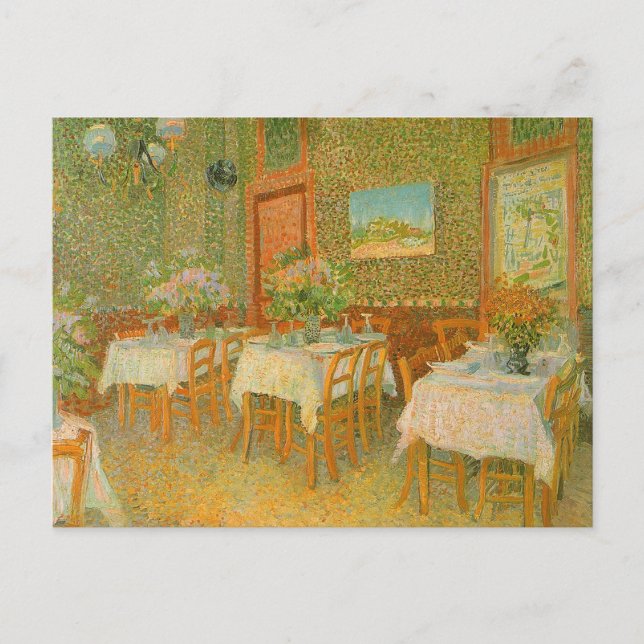 Vincent van Gogh - Insida i en restaurant Vykort (Framsida)