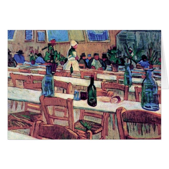 Vincent Van Gogh - Interiör från en restaurang Hälsningskort (Framsidan Horizontal)