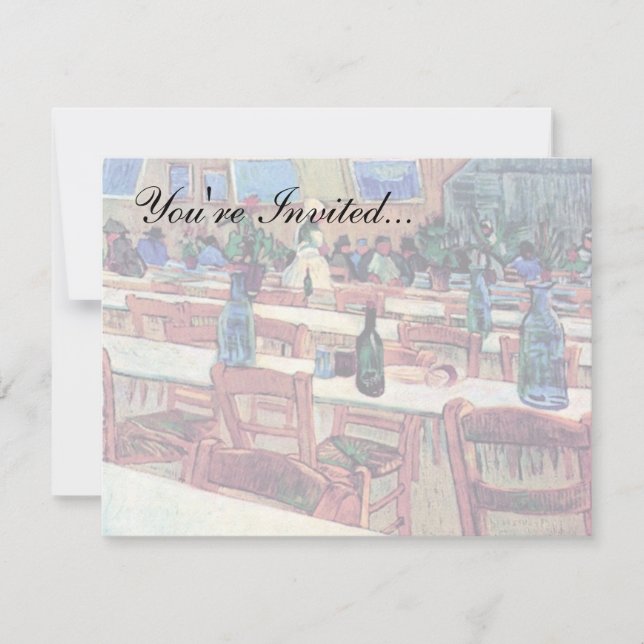 Vincent Van Gogh - Interiör från en restaurang Inbjudningar (Framsida)