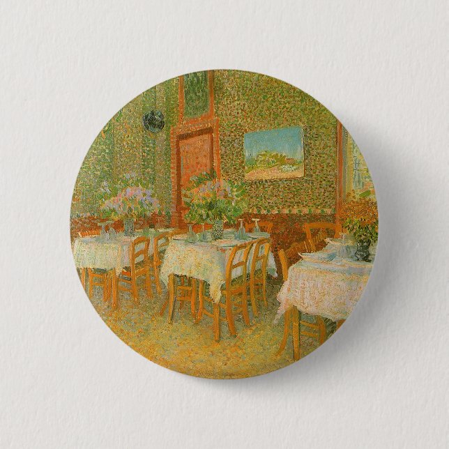 Vincent van Gogh - Interiör från en restaurang Knapp (Framsida)