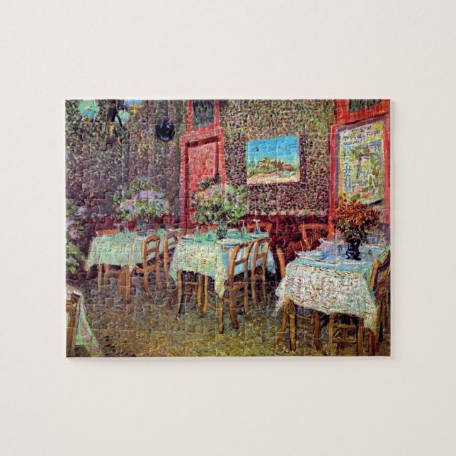 Vincent Van Gogh - Interiör från en restaurang Pussel (Horisontell)