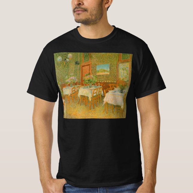 Vincent van Gogh - Interiör från en restaurang Tee (Framsida)