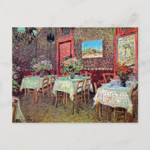 Vincent Van Gogh - Interiör på en restaurang Vykort
