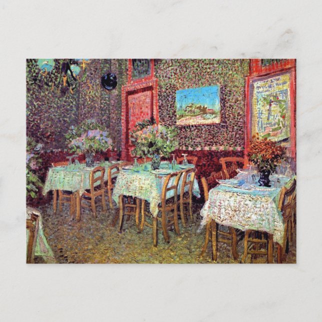 Vincent Van Gogh - Interiör på en restaurang Vykort (Framsida)
