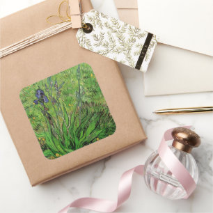 Vincent van Gogh - Iris Fyrkantigt Klistermärke