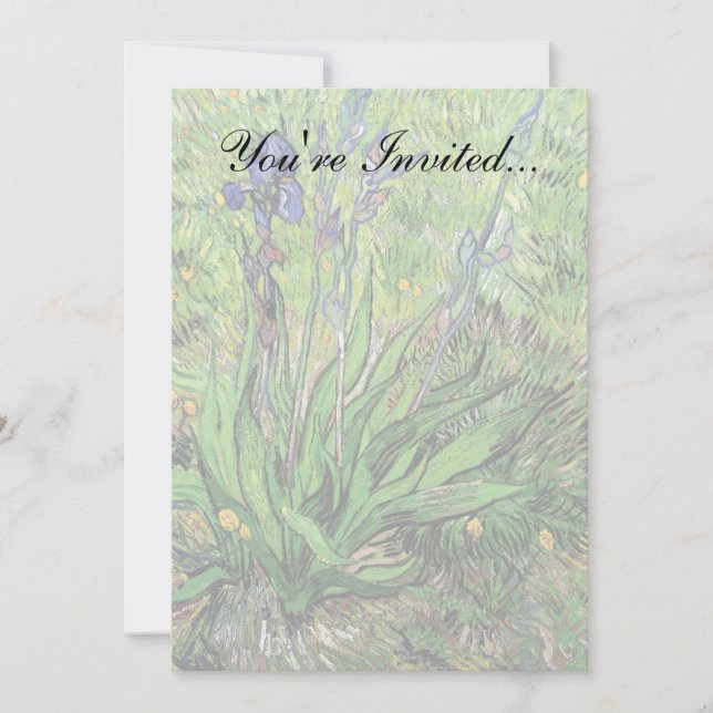 Vincent Van Gogh - Iris Naturälskaren Finkonst Inbjudningar (Framsida)