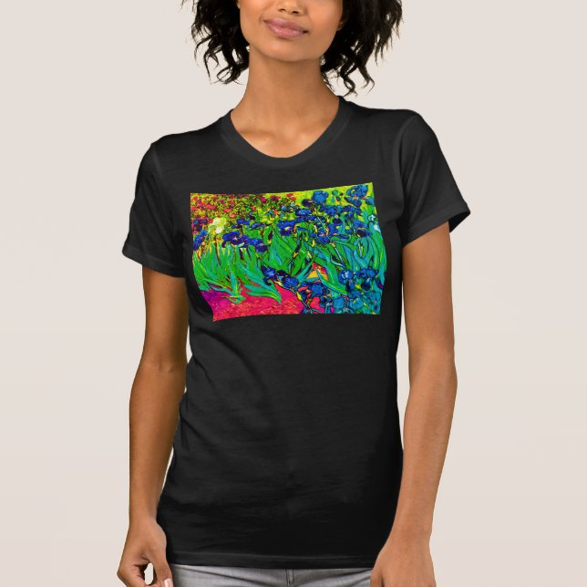 Vincent Van Gogh - Irisar - Blomsterälskare Popkon T-shirt (Framsida)