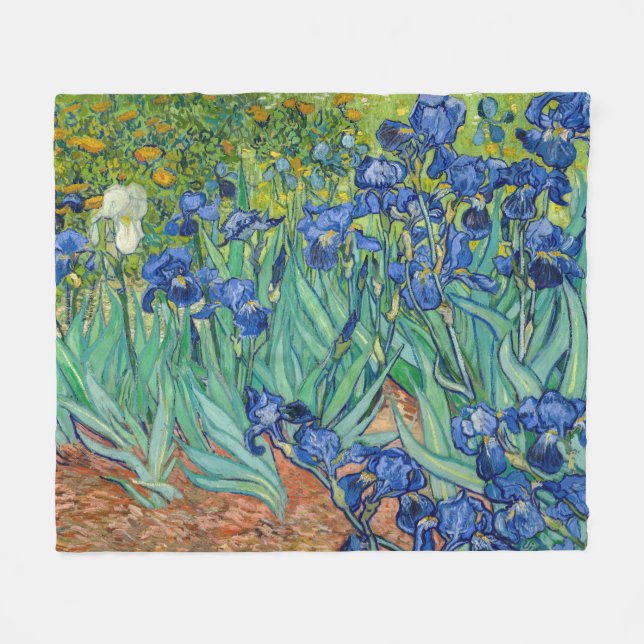 Vincent Van Gogh - Irisar Fleecefilt (Framsidan (Horisontell))