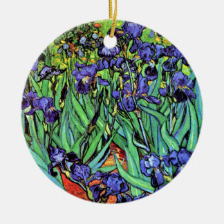 Vincent Van Gogh - Irisar - Flower Lover Fine Art Julgransprydnad Keramik