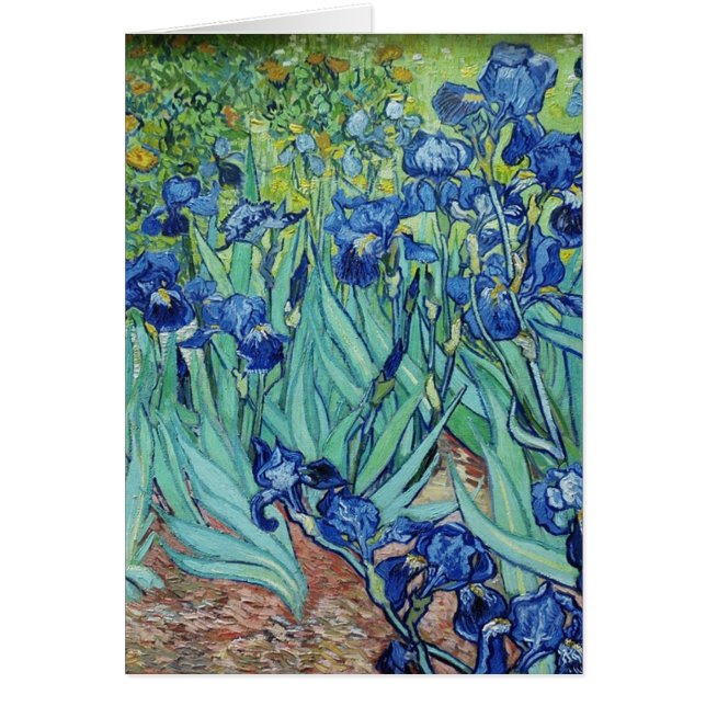 Vincent van Gogh Irisar Hälsningskort (Framsidan)