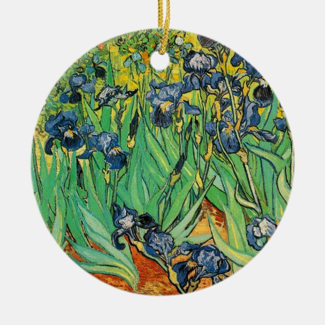 Vincent van Gogh,Irisar Julgransprydnad Keramik (Framsidan)
