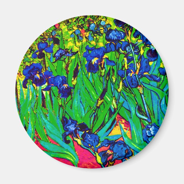Vincent Van Gogh - Iriser - Blomsterälskare Pop Ar Magnet (Framsidan)
