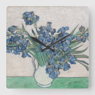 Vincent Van Gogh Irises, 1890 Fyrkantig Klocka