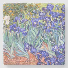 Vincent Van Gogh Irises Blommigt Vintage Fine Art Underlägg Sten