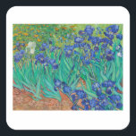 VINCENT VAN GOGH "IRISES" ENVELOPE SEAL FYRKANTIGT KLISTERMÄRKE<br><div class="desc">VINCENT VAN GOGH IRISES ENVELOPE SEAL STICKER</div>