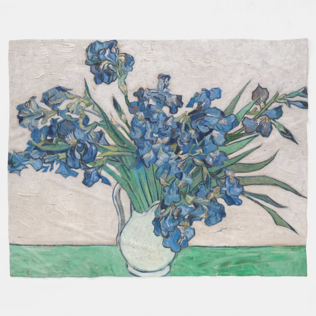 Vincent van Gogh - Irises Fleecefilt (Framsidan (Horisontell))