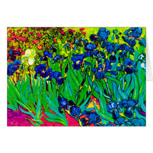 Vincent Van Gogh - Irises - Flower Älskare Pop Art Hälsningskort