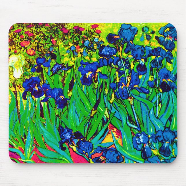 Vincent Van Gogh - Irises - Flower Älskare Pop Art Musmatta (Framsidan)