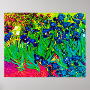 Vincent Van Gogh - Irises - Flower Älskare Pop Art Poster