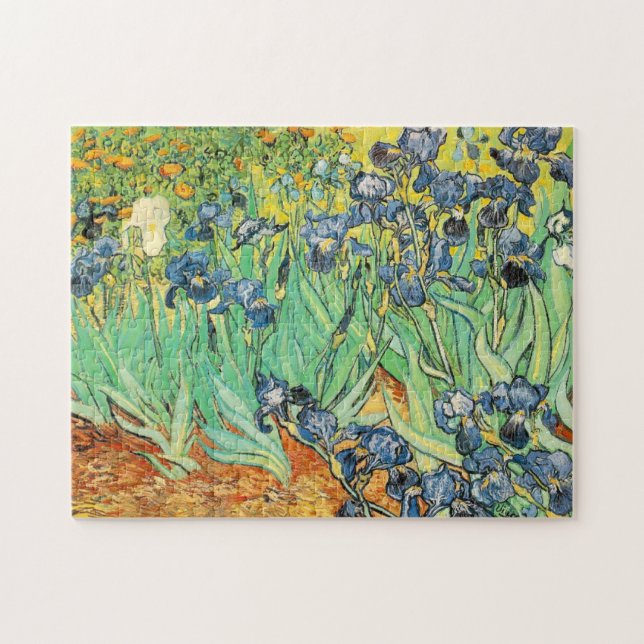 Vincent van Gogh Irises Flower Flowers blue grönt Pussel (Horisontell)