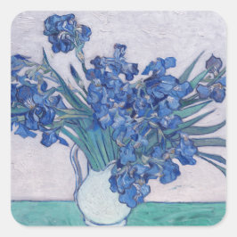 Vincent Van Gogh. Irises Fyrkantigt Klistermärke