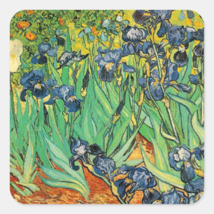 Vincent van Gogh,Irises Fyrkantigt Klistermärke