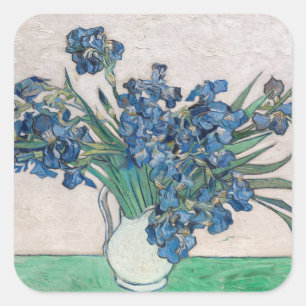 Vincent van Gogh - Irises Fyrkantigt Klistermärke