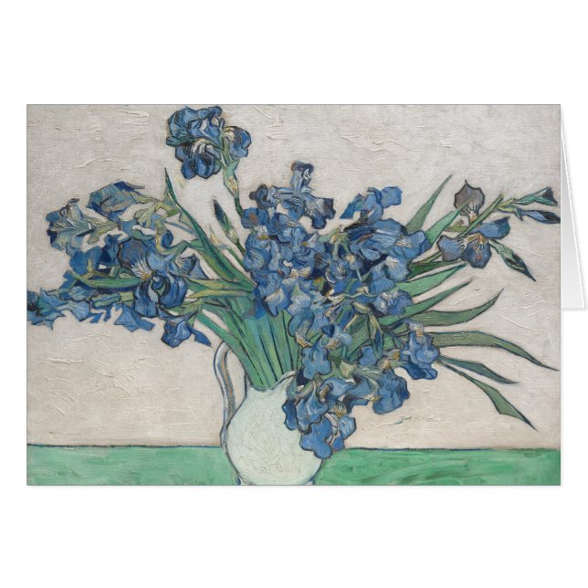 Vincent van Gogh - Irises Hälsningskort (Framsidan Horizontal)