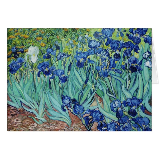Vincent van Gogh Irises Hälsningskort (Framsidan Horizontal)