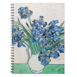 Vincent Van Gogh Irises. Impressionistisk blommigt Anteckningsbok