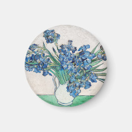 Vincent Van Gogh Irises. Impressionistisk blommigt Magnet
