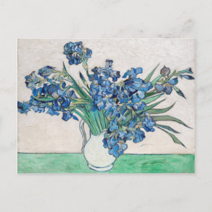 Vincent Van Gogh Irises. Impressionistisk blommigt Vykort