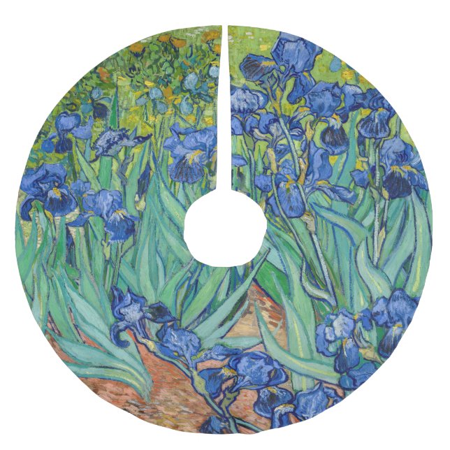 Vincent Van Gogh - Irises Julgransmatta Borstad Polyester (Framsidan)