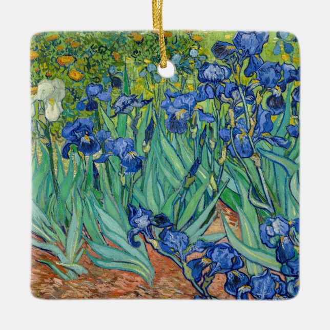 Vincent Van Gogh - Irises Julgransprydnad Keramik (Framsida)