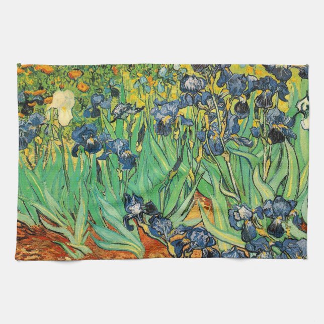 Vincent van Gogh,Irises Kökshandduk (Horisontell)
