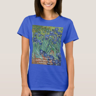 Vincent Van Gogh Irises kvinna T-tröja Tee Shirt