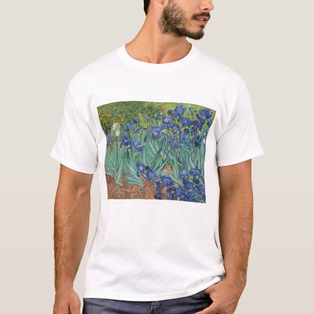 Vincent Van Gogh, Irises, Les Iris T Shirt (Framsida)