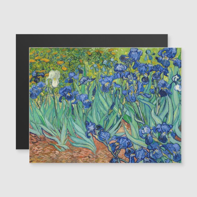 Vincent Van Gogh - Irises Magnetic Card (Fram/baksida)