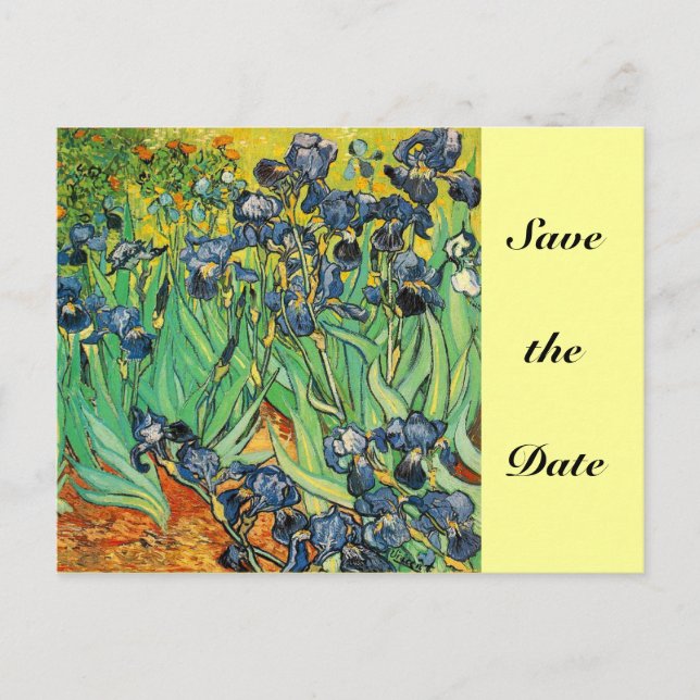 Vincent van Gogh,Irises Meddelande Vykort (Framsida)