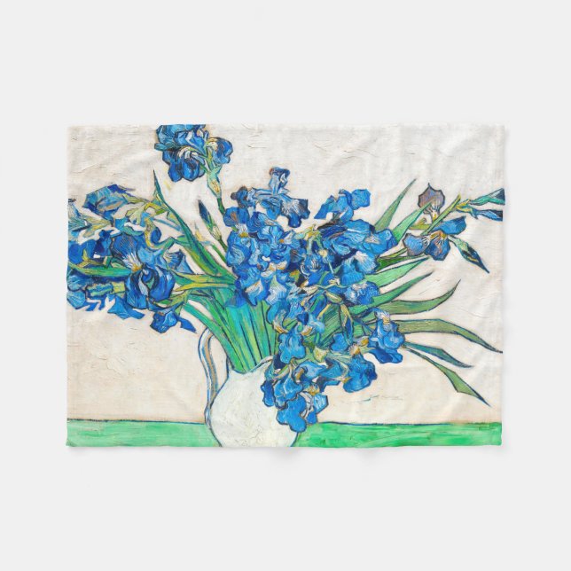 Vincent van Gogh IRISES OCH RO Fleecefilt (Framsidan (Horisontell))