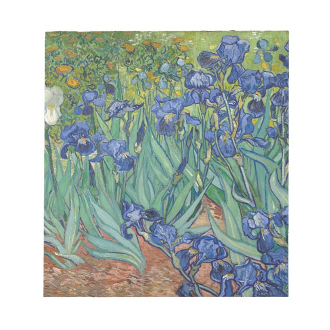 Vincent Van Gogh Irises Painting Flowers Art Work Anteckningsblock (Framsida)