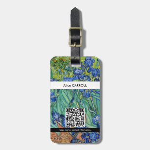 Vincent Van Gogh - Irises - QR-kod Bagagebricka