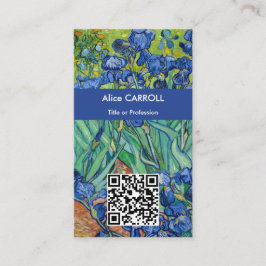 Vincent Van Gogh - Irises - QR-kod Visitkort